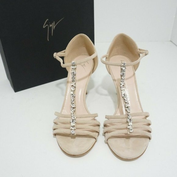 Giuseppe Zanotti Crystal Embellished Heel Sandals - Picture 4 of 12